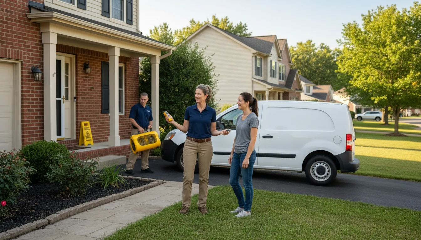 Residential water damage restoration in South Charleston, OH